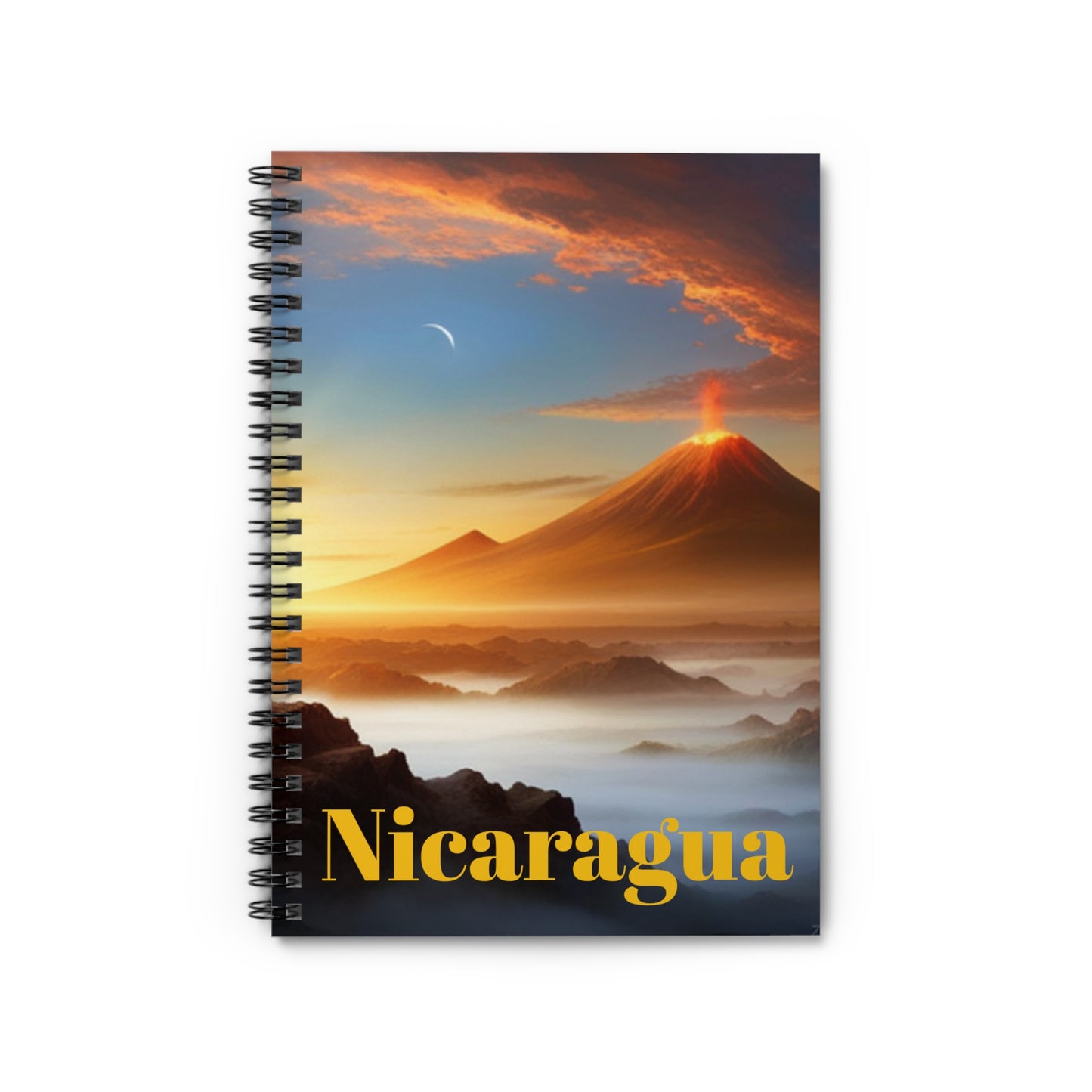 Nicaragua Lakes and volcanos, spiral Notebook - Ruled Line