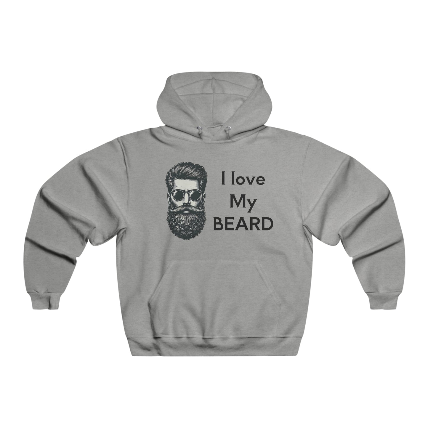 I love my beard Men's NUBLEND® Hooded Sweatshirt