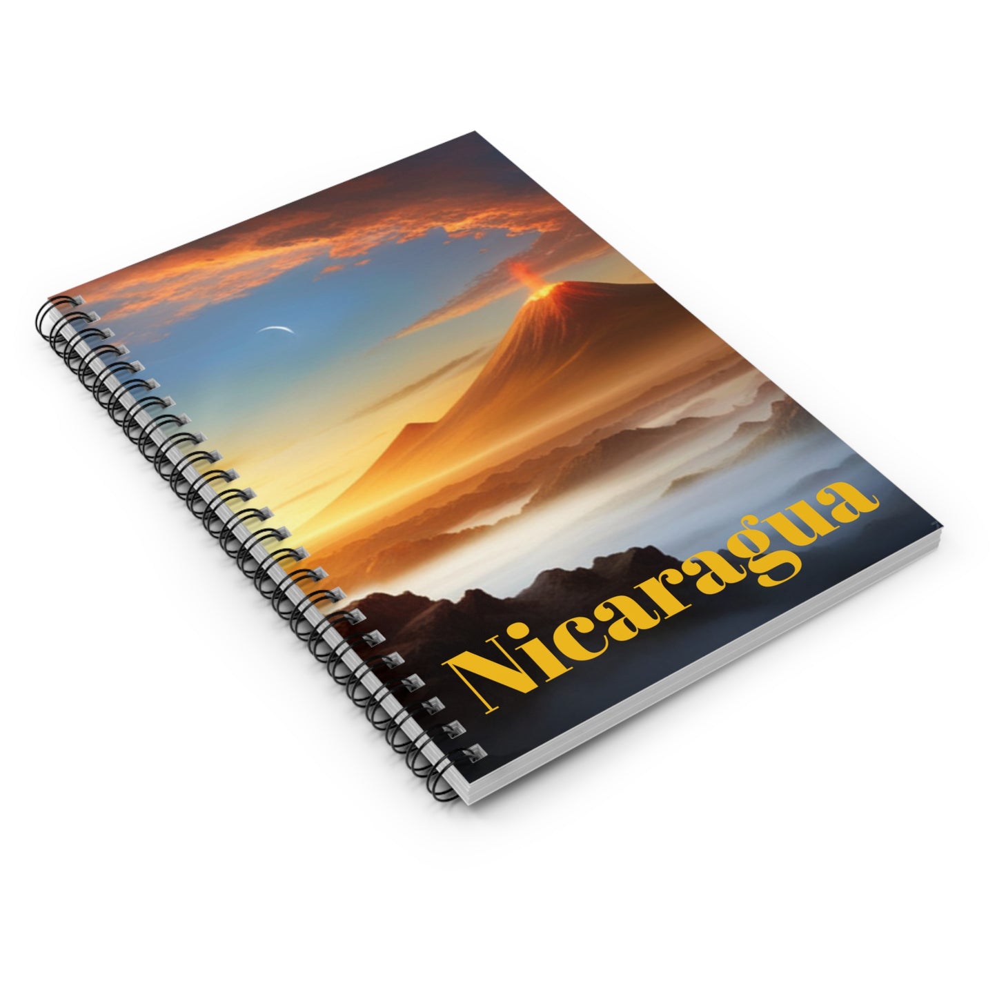 Nicaragua Lakes and volcanos, spiral Notebook - Ruled Line