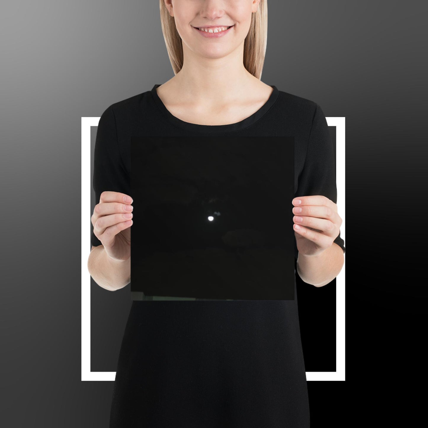 Night moon sky Poster