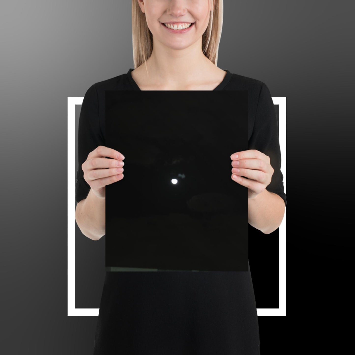 Night moon sky Poster