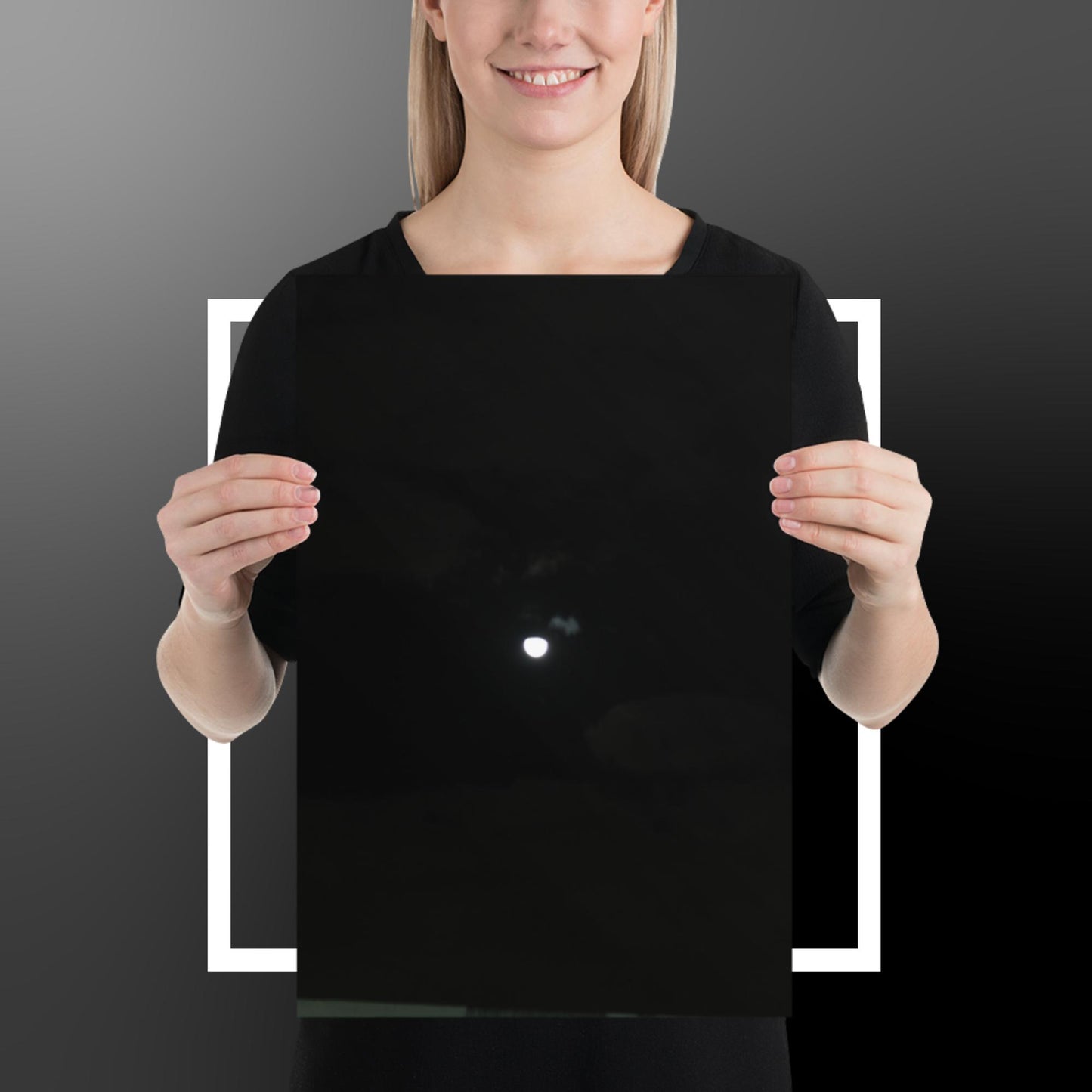 Night moon sky Poster