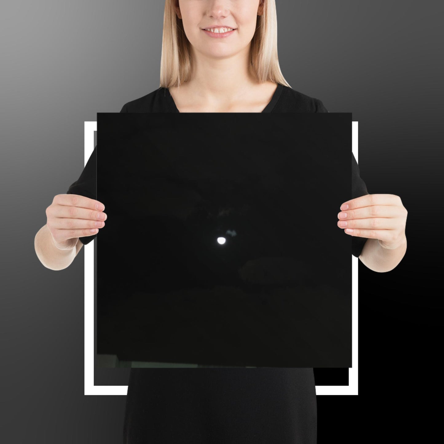 Night moon sky Poster