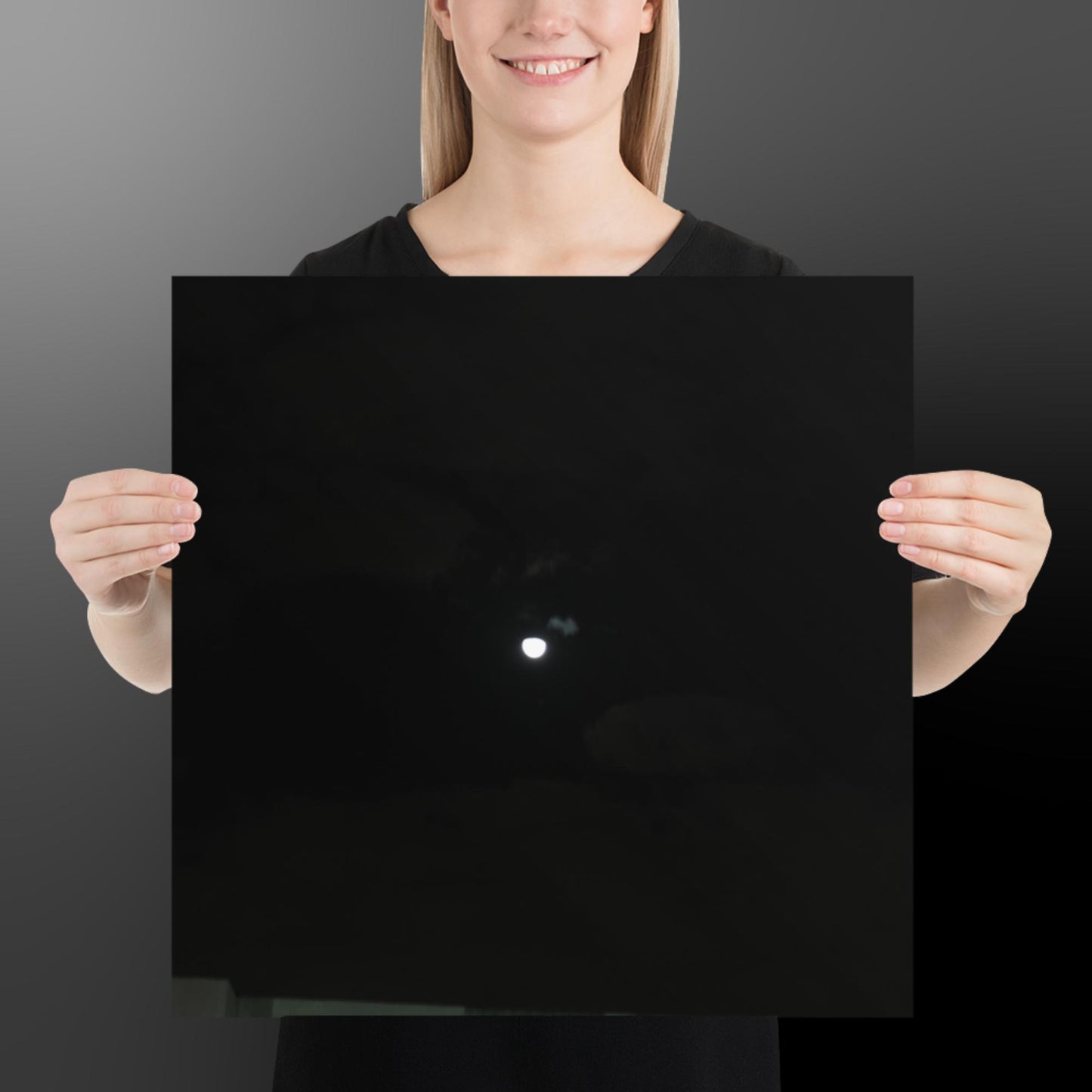 Night moon sky Poster