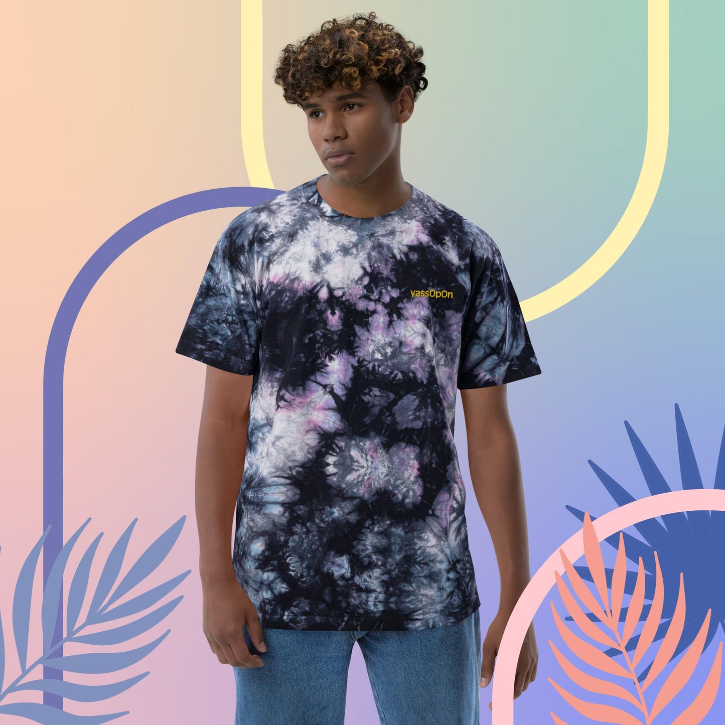 yassOpOn Oversized tie-dye t-shirt