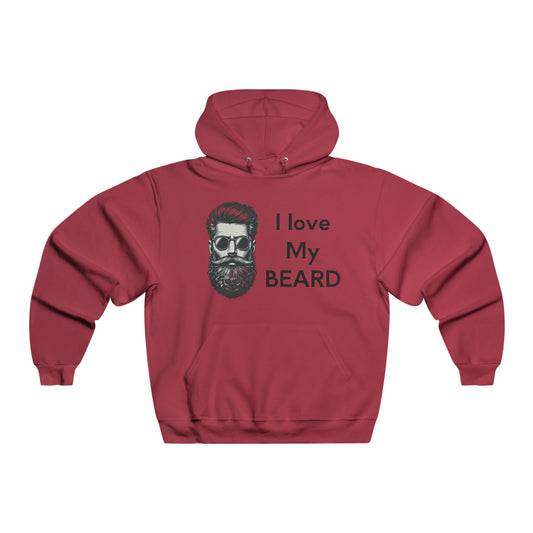 I love my beard Men's NUBLEND® Hooded Sweatshirt