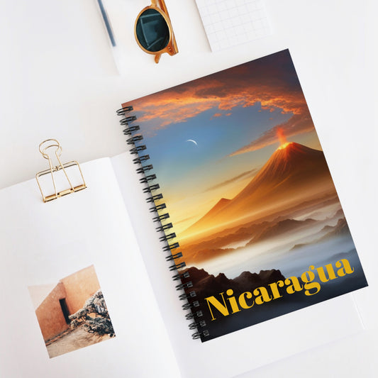 Nicaragua Lakes and volcanos, spiral Notebook - Ruled Line