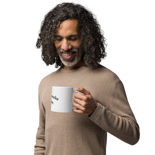 White glossy mug "Art will make us free".